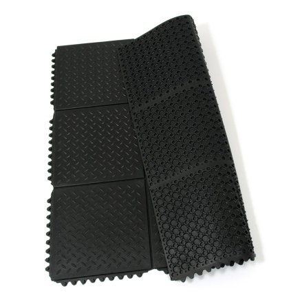 Gumová modulárny protiúnavová rohož Diamond Plate Tile - 3