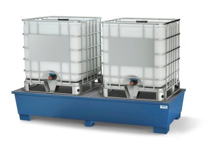 Záchytná vaňa na nožičkách classic-line pre 2 IBC nádrže - 1