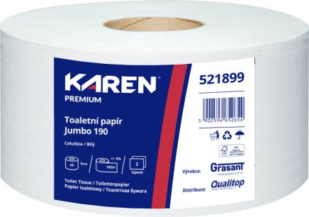 Toaletný papier Jumbo Karen 190 Econom 6 kusov - 1