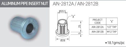 Vnútorná zátka so závitom AIN-2812B - 1