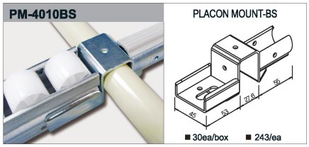 Úchyt valčekové trate typ PM-4010BS - 1