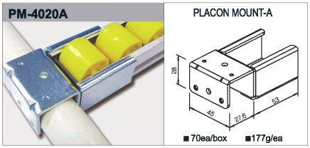 Úchyt valčekové trate typ PM-4020A - 1
