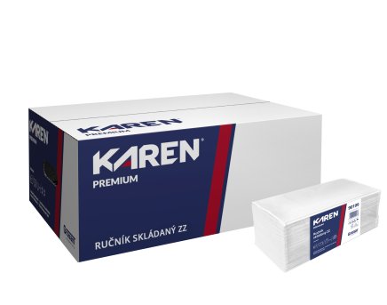 Papierové uteráky Karen ZZ 3000 Premium E x 150 kusů - 1