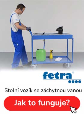 vozik so zachytiacou vaňou