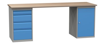 Dielenský stôl s podstavným kontajnerom SD42135 2100 mm - 1