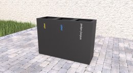 Vonkajší kôš na triedený odpad Steel