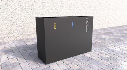 Vonkajší kôš na triedený odpad Steel - 3