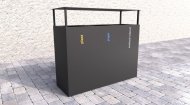 Vonkajší kôš so strieškou na triedený odpad Steel II - 1