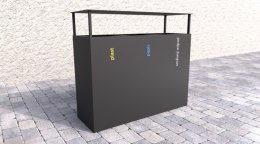 Vonkajší kôš so strieškou na triedený odpad Steel II