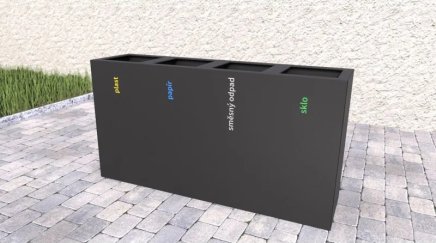 Vonkajší kôš na triedený odpad Steel III - 1