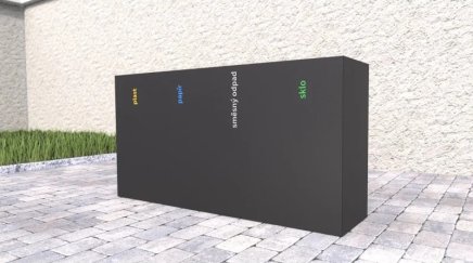 Vonkajší kôš na triedený odpad Steel III - 3