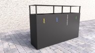 Vonkajší kôš so strieškou na triedený odpad Steel IV - 1