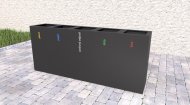 Vonkajší kôš na triedený odpad Steel V - 3