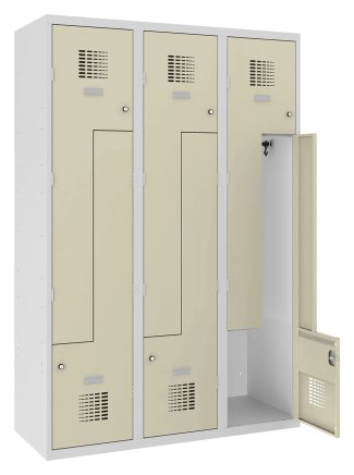 Šatňová skriňa kovová Sul 43 W šírka 1200 mm - 4