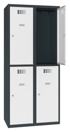 Šatňová skriňa kovová Sus 422 W šírka 800 mm - 6