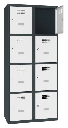 Šatňová skriňa kovová Sus 424 W šírka 800 mm - 2