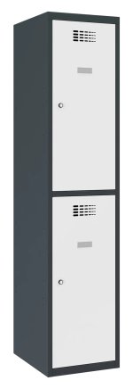 Šatňová skriňa kovová Sus 412 W šírka 400 mm - 1