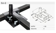 Rohový držiak pre kolieska s platňou SJ-2SV - 2