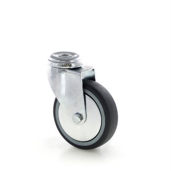 Otočné prístrojové koleso priemer 100 mm, otočné s krytom, 344a39E100rZLC - 1