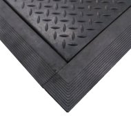 Čierna gumová nábehová hrana "samica" pre rohož Diamond Plate Tile - 3