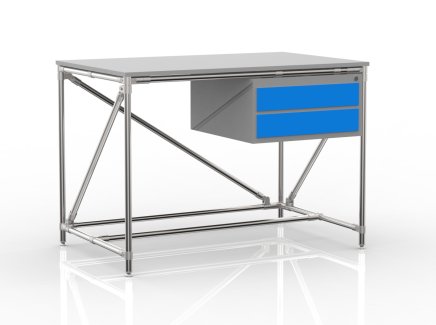 Dielenský stôl s kontajnerom s dvoma zásuvkami 24040531 (3 modely) - 4