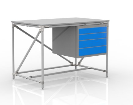 Dielenský stôl s kontajnerom so štyrmi zásuvkami 24040533 (3 modely) - 1