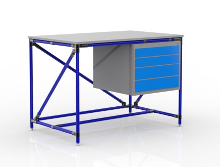 Dielenský stôl s kontajnerom so štyrmi zásuvkami 24040533 (3 modely) - 3