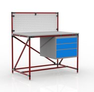 Dielenský stôl z rúrkového systému s perfopanelom 240408315 (3 modely) - 2