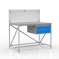 Dielenský stôl z rúrkového systému s perfopanelom 240408314 (3 modely) - 1
