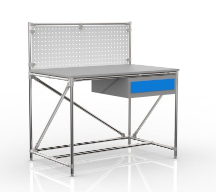 Dielenský stôl z rúrkového systému s perfopanelom 240408313 (3 modely) - 4