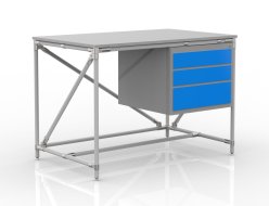 Dielenský stôl s kontajnerom s tromi zásuvkami 24040532 (3 modely)