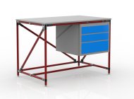 Dielenský stôl s kontajnerom s tromi zásuvkami 24040532 (3 modely) - 2