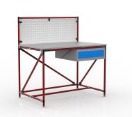 Dielenský stôl z rúrkového systému s perfopanelom 240408313 (3 modely) - 2
