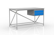 Dielenský stôl s kontajnerom s dvoma zásuvkami šírka 1500 mm, 24040538 - 1