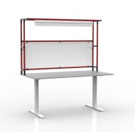 Elektricky výškovo nastaviteľný stôl s nadstavbou a perfopanelom 24031130 - 2