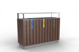 Vonkajší odpadkový kôš Recyklát IV. bezúdržbový