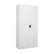 Plechová policová skriňa s otváraním dverí 110° C01 biela - 1