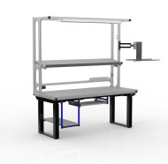 Elektricky výškovo nastavitelný pracovný stôl s nadstavcom 24100902 - 3