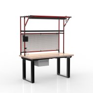 Elektricky výškovo nastavitelný pracovný stôl s kontajnerom a jednou zásuvkou 24111934 - 2