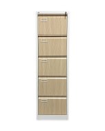 Päťzásuvková kartotéka V05 pre formát A4 - DEMONT biela/imitácia svetlé drevo - 2