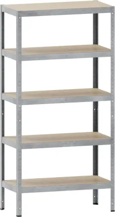 Kovona Bezskrutkový regál 150 kg s lamino policami typ N285P1 RAL 7035 - 4