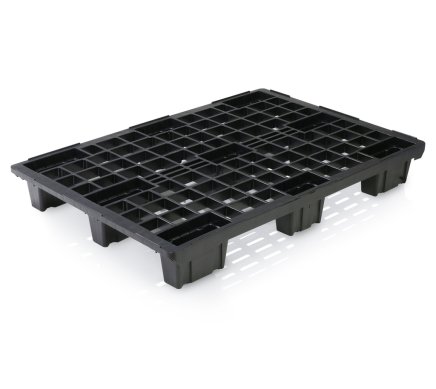Plastová paleta ľahká stohovateľná v. 130 x š. 800 x h. 1200 mm - 1