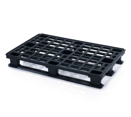 Plastová paleta ESD stohovateľná s ližinami v. 155 x š. 800 x h. 1200 mm - 1