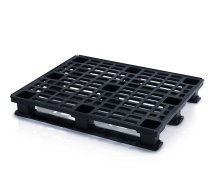 Plastová paleta ESD stohovateľná s ližinami v. 155 x š. 1000 x h. 1200 mm