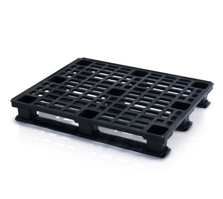 Plastová paleta ESD stohovateľná s ližinami v. 155 x š. 1000 x h. 1200 mm - 1
