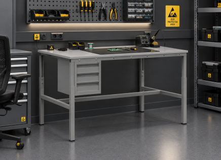 Antistatický výškovo nastaviteľný stôl Enprag SPESD, 1500 × 900 mm - 2