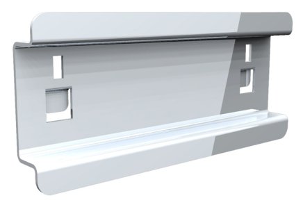 Lišta pre zavesenie plastových boxov QDN 43,  L = 100 mm (3 modely) - 1