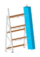 MULTIPAL - prístavný regál na zvislé skladovanie do 200 kg typ 91519