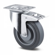 Prístrojové koleso šedé supratech s totálnym zaistením a uchytením doštičkou, otočné (3 modely)