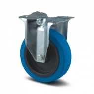 Pevné priemyselné koleso modré s uchytením doštičkou (2 modely)